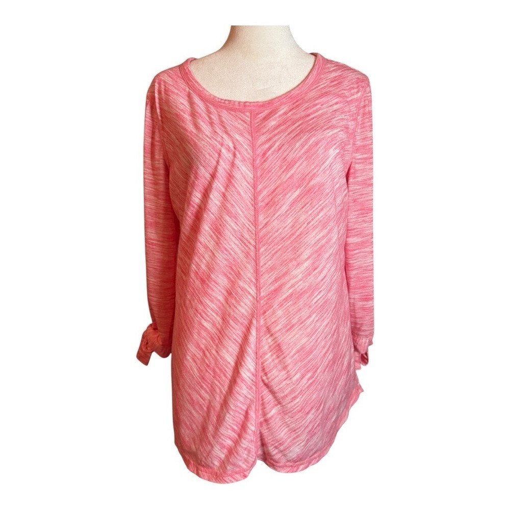 T by Talbots Heathered Pink Tunic Loungewear Top Medium Casual